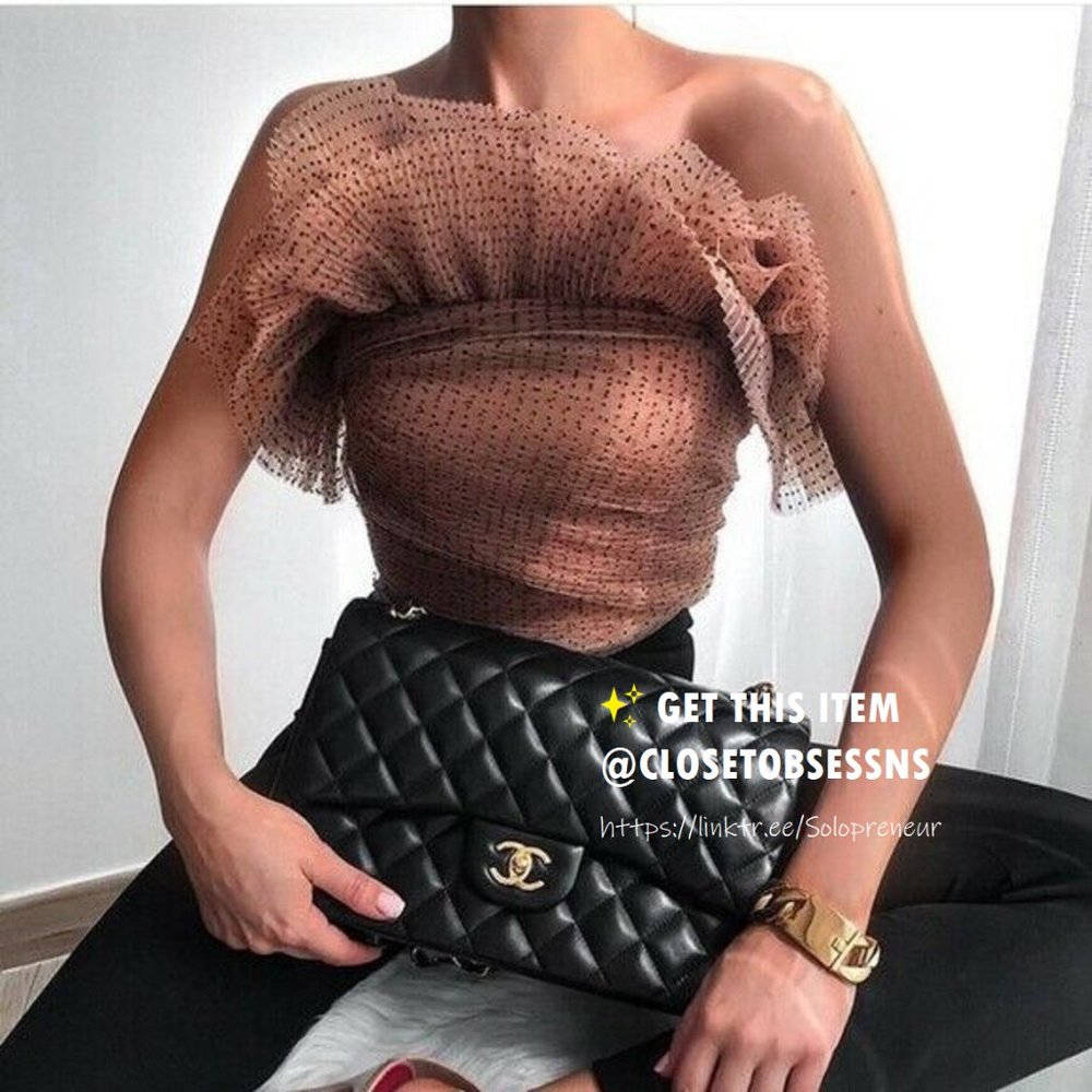 LAST ONE!!! BLOGGER FAVE!!! ZARA Ruffled Crop Top* - Picture 5 of 16